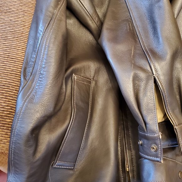 Dark Brown Coronado concealed carry leather jacket size 54 - Picture 4 of 5